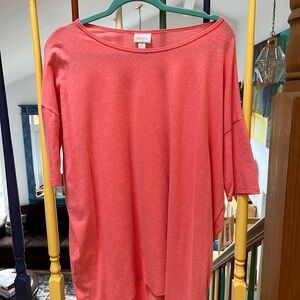 LuLaRoe Women's Irma Top in Coral